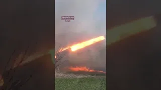 Ukraine War | Graphic Content: Russian TOS-1A "Sun" release its deadly missiles | 20032022 #shorts