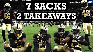 Saints Defense RELENTLESS vs. Panthers w/ 7 Sacks & 2 Takeaways!