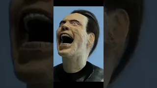 Burning Paper Mache Ghost Rider/ Nicolas Cage Sculpture Timelapse #shorts