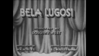 Lugosi Interview 1932