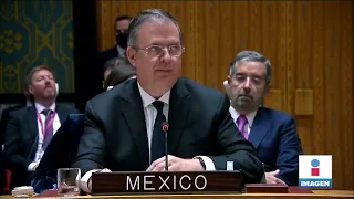 Ebrard presenta iniciativa de paz de López Obrador ante la ONU  | Noticias con Yuriria Sierra