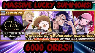 BURN THE WITCH CHIC IS BACK!!! LUCKIEST SUMMONS EVER? 6000 ORBS BLEACH BRAVE SOULS!!