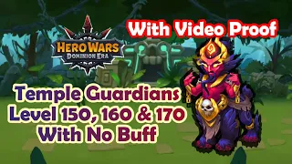 Temple Guardians Level 150, 160, 170 No Buff & With Video Proof