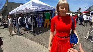 Aurora - A Japanese YouTuber met AURORA on Shilver Lakeflea market,LAShe is really in her Red.....❤