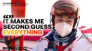 Mikaela Shiffrin Completely Lost For Words After Crashing Out In | 2022 Winter Olympics