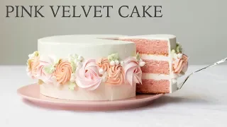 Pink Velvet Cake with Italian Buttercream/핑크 벨벳 케이크 & 이탈리안 버터크림