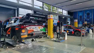 Hyundai HMS team prepares new 'In Memoriam CRAIG BREEN' car liverys, WRC Croatia Rally 2023 Wed 19th