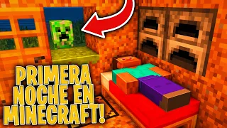 Así fue la PRIMERA NOCHE de STEVE en MINECRAFT! 😱😂 La vida de STEVE en MINECRAFT