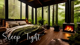 Rainy Day At Cozy Forest Room Ambience ⛈ Soft Rain in Woods for Deep Sleep, Sleep Tight #20