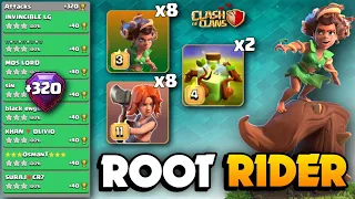 +320 EASILY Get 3 Stars🔴ROOT RIDER Spam Overgrowth Spells🔴TH16 Attack Strategy🔴Clash Of Clans