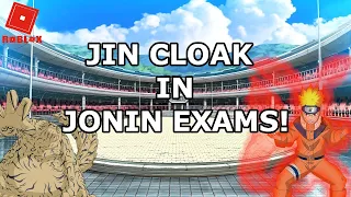Roblox - SHINOBI ORIGIN - Using Jin Cloak In Jonin Exams! ITS OP!