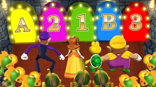 Mario Party 9 - Free for All Minigames - Daisy vs Koopa vs Wario vs Waluigi #5