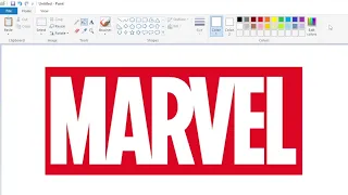 How to draw the Marvel Comics logo using MS Paint | How to draw on your computer