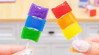 Tasty Lollipop 🍡 Wonderful Miniature Rainbow Lollipop Candy Making | Mini Cakes Making