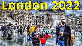 London Walk January 2022 | Midweek Relaxing Stroll In Central London 2022 |London Winter Walk-HDR 4k