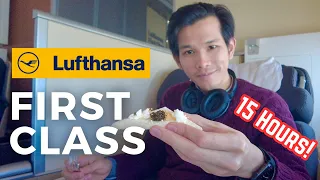 Flying Lufthansa’s LONGEST route in FIRST CLASS! (with Porsche Chauffeur)