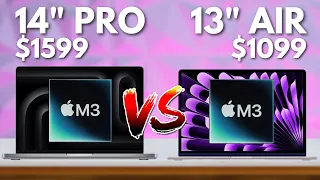 M3 MacBook Air 13" vs MacBook Pro 14" - DON'T BE FOOLED!