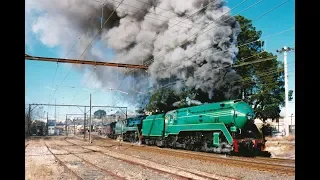 Australian steam locomotives 3801 & 3830 - "38s Over The Mountains" - July 2000