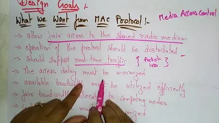 Mac protocol | goals  | adhoc Networks | Lec - 7 |  bhanupriya