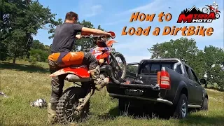 How To Load a DirtBike into a Truck - Perfect way loading a Bike without ramp