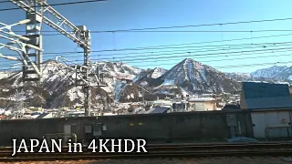 4K・ Riding shinkansen from Tokyo Ueno station to Niigata Yuzawa・4K HDR