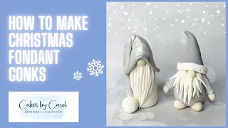 How to make Christmas Fondant Gonks - Gnomes