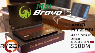 MSI Bravo 15 Ryzen 4000 series Gaming Laptop Unboxing and Review (A4DDR)