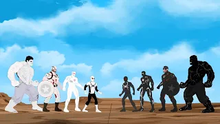 Evolution of Team BLACK HULK-SPIDERMAN vs Evolution of Team WHITE HULK |SUPER HEROES MOVIE ANIMATION