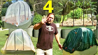 4 Cheap & EASY to Make Raised Garden Bed COVERS