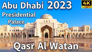 Abu Dhabi 🇦🇪 Qasr Al Watan UAE Presidential Palace [ 4K ] Walking Tour