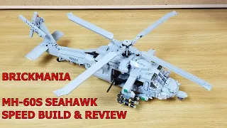 BRICKMANIA CUSTOM LEGO, MH-60S SEAHAWK - MULTI-MISSION MARITIME HELICOPTER, SPEED BUILD & REVIEW