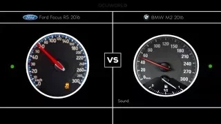BMW M2 2016 VS Ford Focus RS 2016 / 0-200 KMH