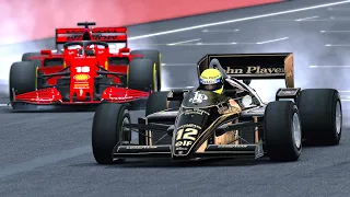 Ferrari F1 2020 vs Lotus 1985 Ayrton Senna at Red Bull Ring