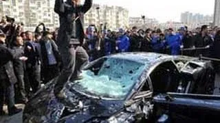 Бизнесмен из Китая разбил свой Lamborghini в знак протеста