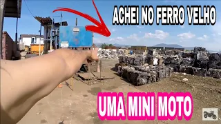 ACHEI NO FERRO VELHO UMA MINI MOTO VAMOS VER SE FUNCIONA