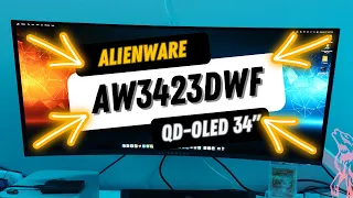 Alienware 34-Inch QD-OLED Curved Gaming Monitor : AW3423DWF Unboxing & Review