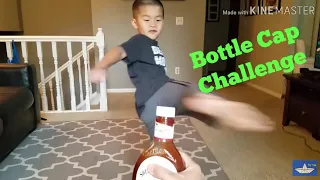 Bottle cap kick challenge kids