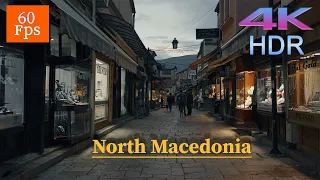 Macedonia, Skopje city walking tour - High quality video recording HDR 4k 60fps