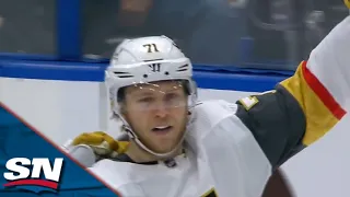 'I Scored?': Golden Knights' William Karlsson Nets Shorthanded Breakaway Goal While Being Tripped