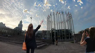 Walking in Europe square, Moscow, Russia 4K 60fps.| Европейский пл., Москва.