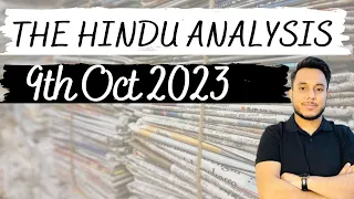 THE HINDU Analysis 9 October 2023 | Daily News Analysis for UPSC IAS |