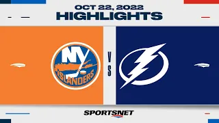 NHL Highlights | Islanders vs. Lightning - October 22, 2022