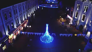 Відео дня: Святкові вогні Мукачева з висоти пташиного польоту