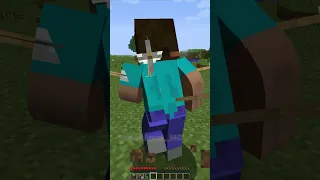 Minecraft: Herobrine's Incredible Helps To Steve❤️🥺 #minecraft #shorts