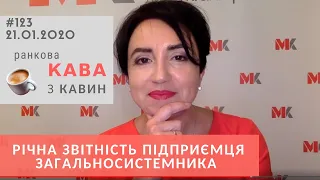 Річна звітність підприємця загальносистемника - ОСНОВНЕ у випуску № 123 ранкової КАВИ з КАВИН