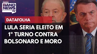 Datafolha: Lula seria eleito em 1º turno contra Bolsonaro e Moro