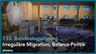 Deutscher Bundestag: 133. Sitzung zu Migration und Belarus-Politik