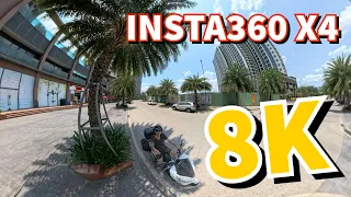 Экшен камера Insta360 X4 на мотоцикле - Режим влога с двумя камерами 8K 360