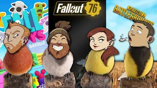 Let's Play Fall Guys Customs & Fallout 76 & PUBG Customs - BIRD BRAINED SCHEMES!