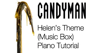 Candyman / Helen's Theme (Music Box) / Philip Glass / Piano Tutorial